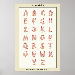 Rubber Kippen van A naar Z Poster