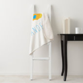 Rubber met blauw hart sherpa deken (In situ)