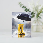 Rubber Rain Boots, Briefkaart na doortocht, Briefk (Staand voorkant)