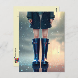 Rubber Rain Boots, postkruising Briefkaart