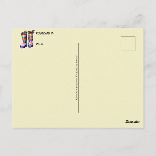 Rubber Rain Boots, postkruising Briefkaart (Achterkant)