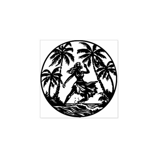Rubber Stamp Hawaiian Dancer Rubberstempel (Afrduk)
