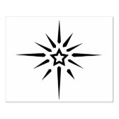 Rubber Stamp - Kerstmis Noordelijke Ster Rubberstempel (Afrduk)