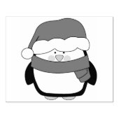 Rubber Stamp - Kerstpinguïn Rubberstempel (Afrduk)