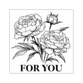 Rubber Stamp Peonies VAR02 Rubberstempel (Afrduk)