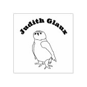 Rubber Stamp - Uil Outline met Naam Rubberstempel (Afrduk)