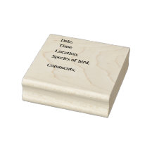Rubber stamp voor vogelaarsdetails.