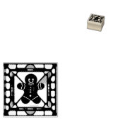 Rubber stempel met peperkoek man (Gestempeld)