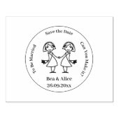 Rubber Stempel - Save The Date Lesbisch (Afrduk)