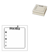 Rubber stempel voor bullet journal maaltijd planni (Gestempeld)