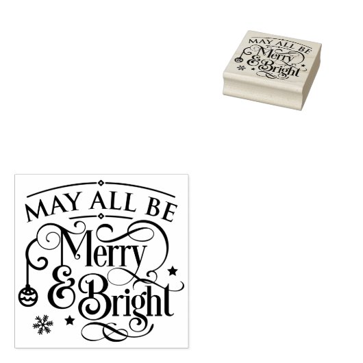 Rubber stempel voor droog en helder kerstkaartje (Gestempeld)