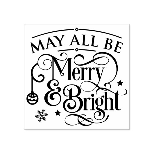 Rubber stempel voor droog en helder kerstkaartje (Afrduk)