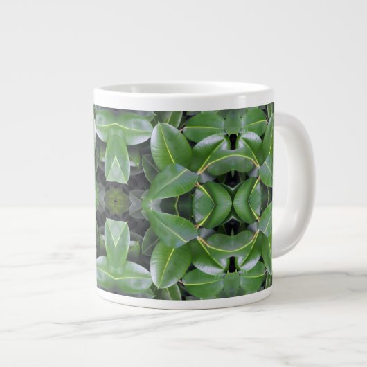 Rubber Tree Patroon Jumbo Beker (Voorkant rechts)