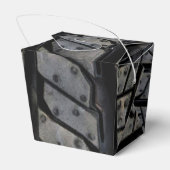 Rubberbandstijl automobieltextiel bedankdoosjes (Achterkant)