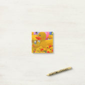 Rubbereenden plaatsen het blok post-it® notes (Op bureau)