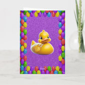 Rubberen eend gepersonaliseerde leuke groet verjaa kaart (Achterkant)