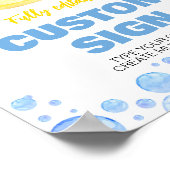 Rubberen eend verjaardagsfeesttafel teken poster (Hoek)