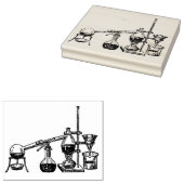  rubberen kunststempel chemieset 	rubberstempel (Gestempeld)