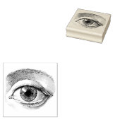  rubberen kunststempel links van de vrouw 	rubberstempel (Gestempeld)