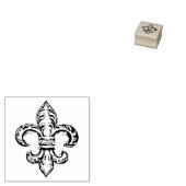 Rubberen stempel met  koninklijke lelie (Gestempeld)