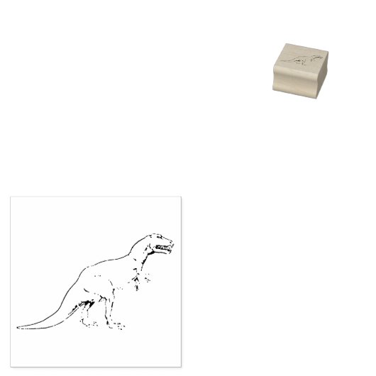 Rubberen stempel met Tyrannosaurus (Gestempeld)