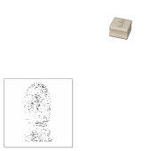 Rubberen stempel met  vingerafdrukken (Gestempeld)