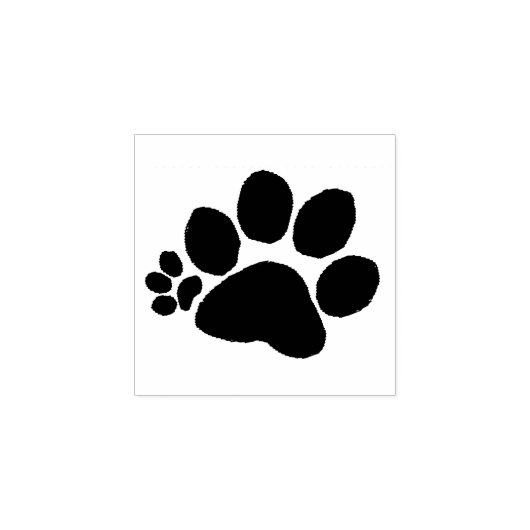 Rubberen stempel - Polydactyl rechterpoot (v2) (Afrduk)