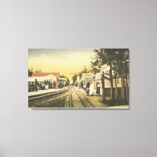 Rubbernek Row Railroad Uitzicht Canvas Afdruk