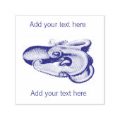 RUBBERSTEMP:  OCTOPUS +  TEKST  ZELFINKTENDE STEMPEL (Design)