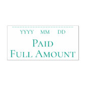 Rubberstempel "betaald volledig bedrag" zelfinktende stempel (Design)