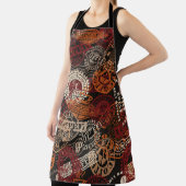 rubberstempel en grunge-badge voor koffiewinkels schort (Insitu)