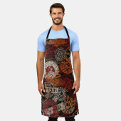 rubberstempel en grunge-badge voor koffiewinkels schort (Gedragen)