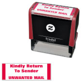 Rubberstempel "Kindly Return to Sender" Zelfinktende Stempel (In situ)