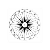 Rubberstempel met  Kompas Rubberstempel (Afrduk)
