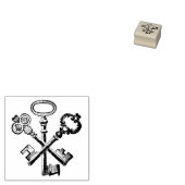 Rubberstempel met toetsen (Gestempeld)