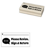 Rubberstempel "Review, teken en retourneren" Rubberstempel (Gestempeld)