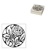 Rubberstempel roos ventilatorontwerp rubberstempel (Gestempeld)