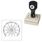 Rubberstempel - Scheepswiel met naam Rubberstempel (Gestempeld)