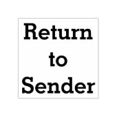 Rubberstempel "Terug naar afzender" Rubberstempel (Afrduk)