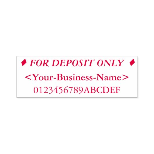 Rubberstempel "UITSLUITEND VOOR DEPOSITIE" Zelfinktende Stempel (Design)