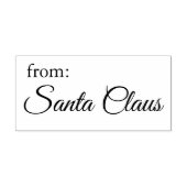 Rubberstempel "van de kerstman" voor cadeauLabels (Afrduk)