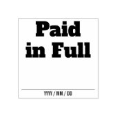 Rubberstempel "volledig betaald" (Afrduk)