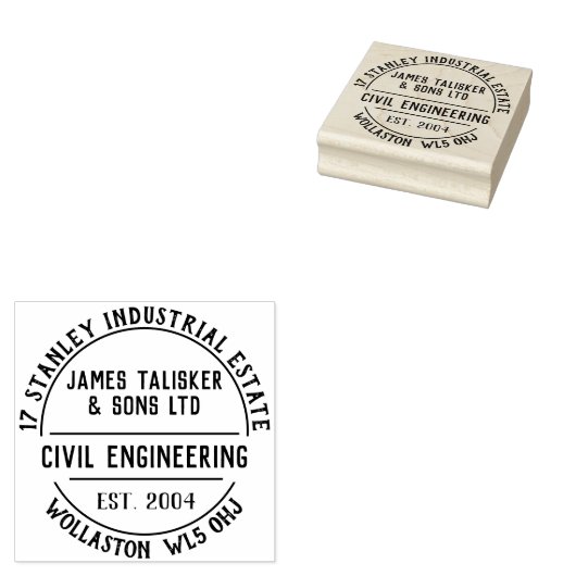 Rubberstempel voor civiele techniek rubberstempel (Gestempeld)