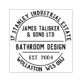 Rubberstempel voor ontwerp in badkamer (Afrduk)