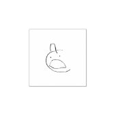 rubberzegel van een "glanzende kat" rubberstempel (Afrduk)