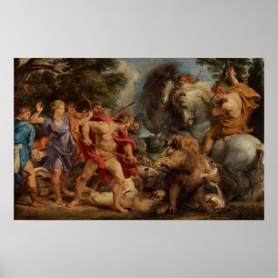 Rubens - Calydonian Boar Hunt Poster