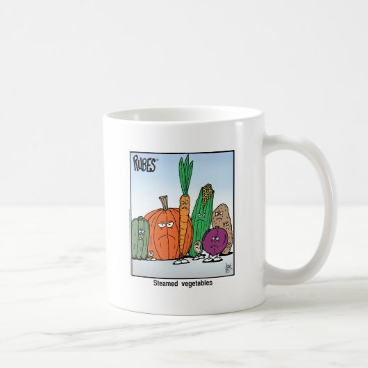 Rubes Cartoon Classic Steamed Vegetables Koffiemok (Rechts)