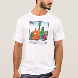 Rubes Cartoon Classic Steamed Vegetables T-shirt