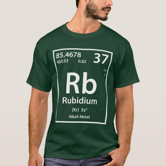Rubidium Element (wit) T-shirt (Voorkant)