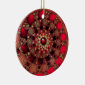 Rubies en goudversiering keramisch ornament (Rechts)